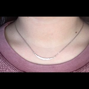 Silver “Smile” Bar Necklace